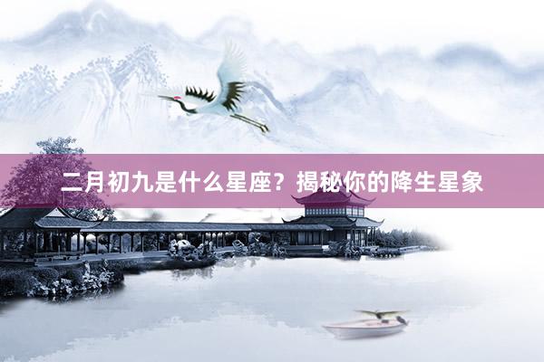 二月初九是什么星座？揭秘你的降生星象